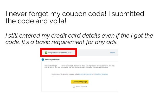 linkedin campaign coupon code